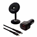 Green 3 in 1 Combo Magnetic Holder with Car Charger 20W