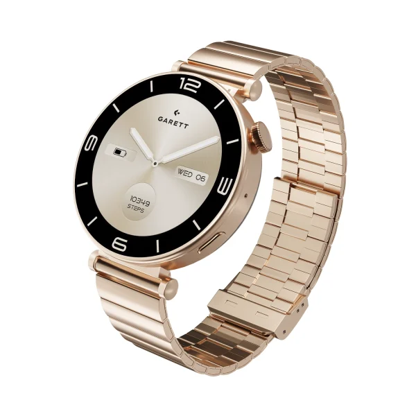 Smartwatch Garett Rose Gold Solid steel